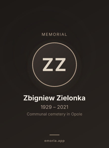 Memorial portrait of Zbigniew Zielonka