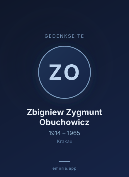 Gedenkportrait von Zbigniew Zygmunt Obuchowicz