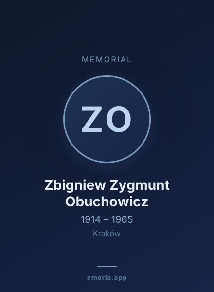 Memorial portrait of Zbigniew Zygmunt Obuchowicz