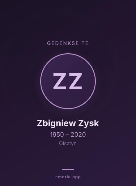 Gedenkportrait von Zbigniew Zysk