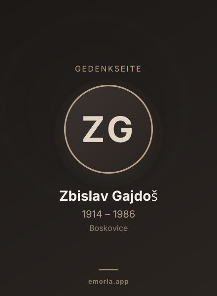 Gedenkportrait von Zbislav Gajdoš