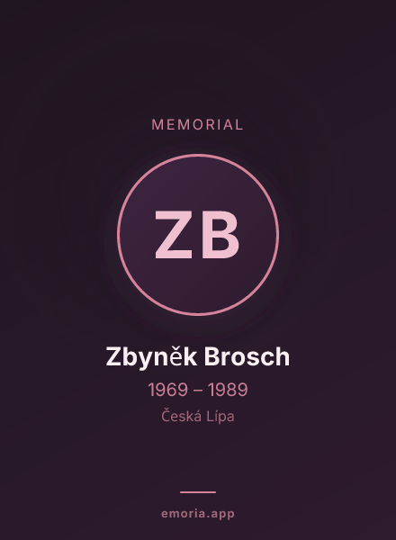 Memorial portrait of Zbyněk Brosch
