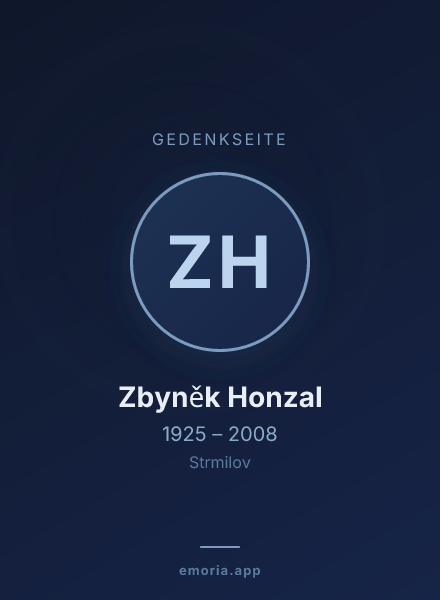 Gedenkportrait von Zbyněk Honzal