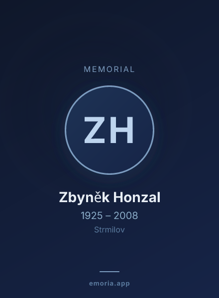 Memorial portrait of Zbyněk Honzal