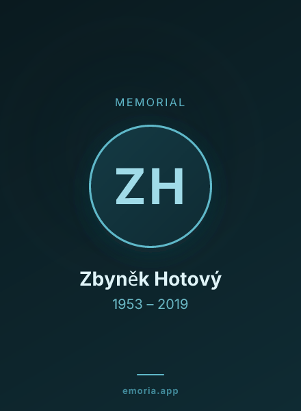 Memorial portrait of Zbyněk Hotový
