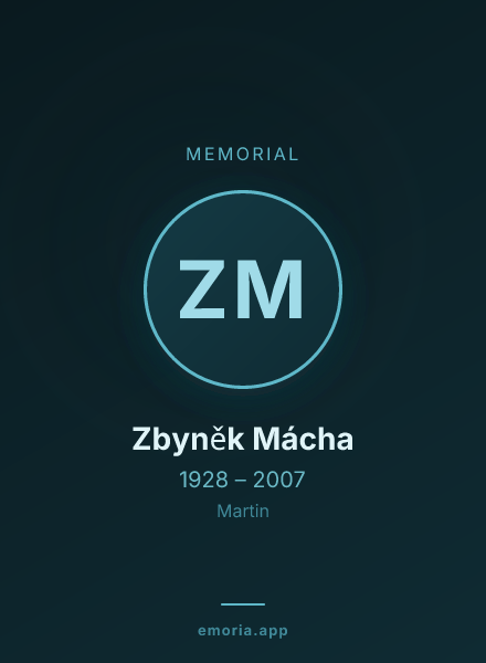 Memorial portrait of Zbyněk Mácha