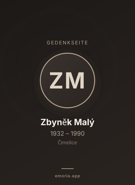 Gedenkportrait von Zbyněk Malý