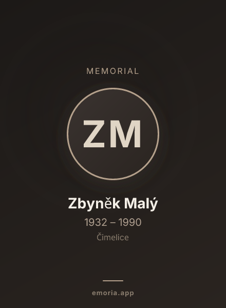 Memorial portrait of Zbyněk Malý