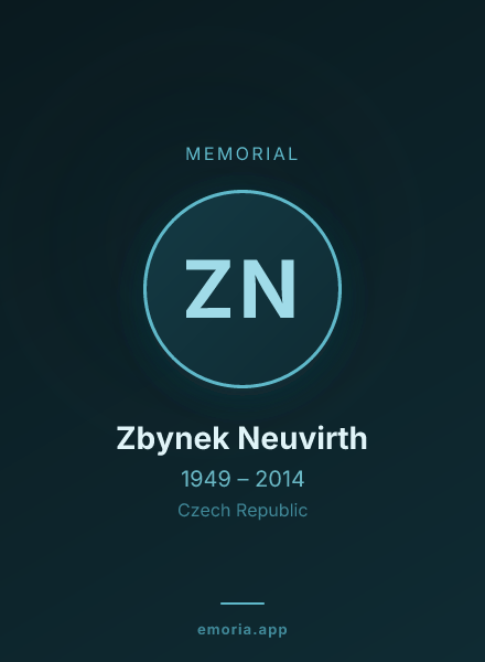 Memorial portrait of Zbynek Neuvirth