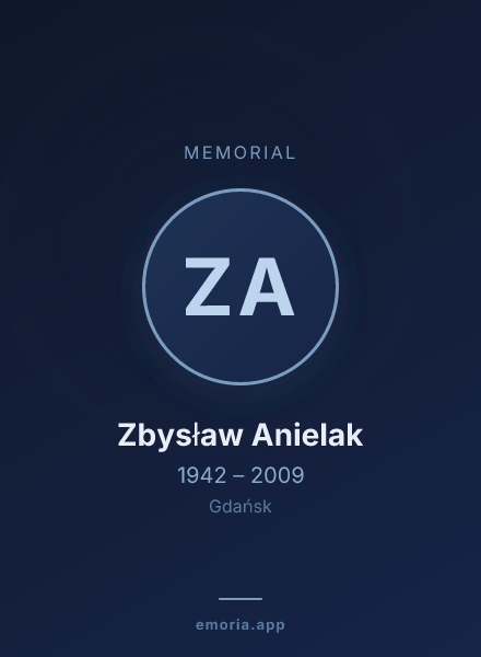 Memorial portrait of Zbysław Anielak
