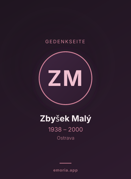 Gedenkportrait von Zbyšek Malý