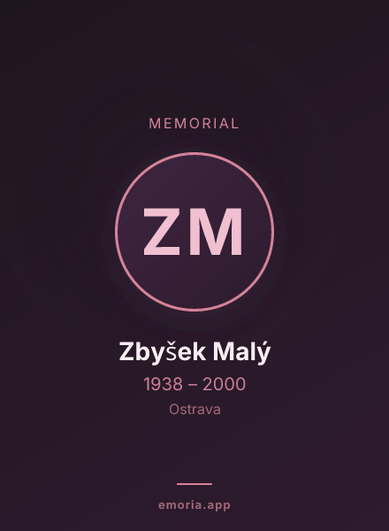 Memorial portrait of Zbyšek Malý