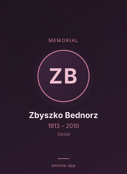 Memorial portrait of Zbyszko Bednorz