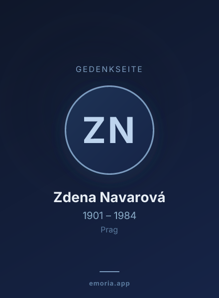 Gedenkportrait von Zdena Navarová