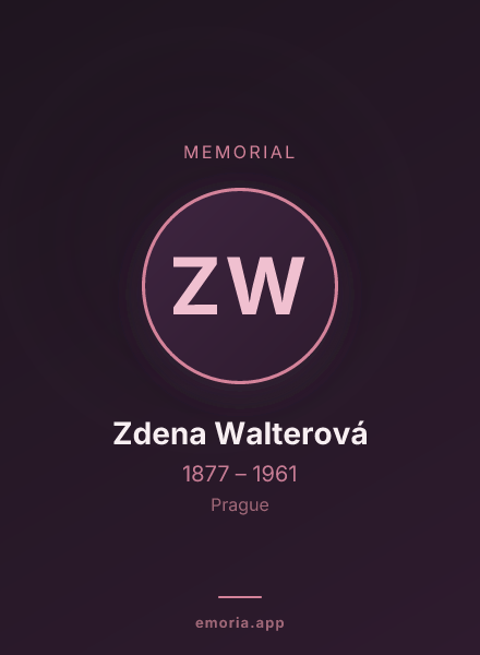 Memorial portrait of Zdena Walterová