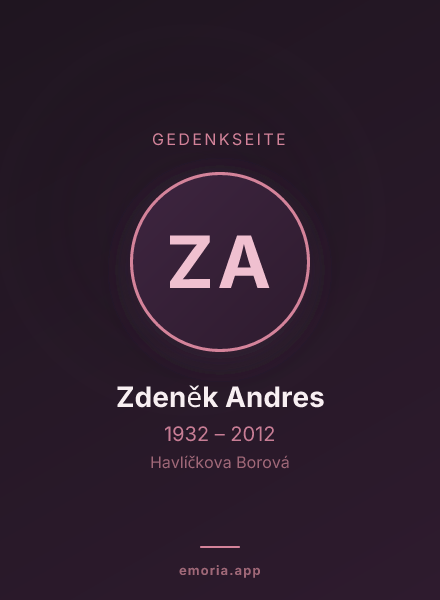 Gedenkportrait von Zdeněk Andres
