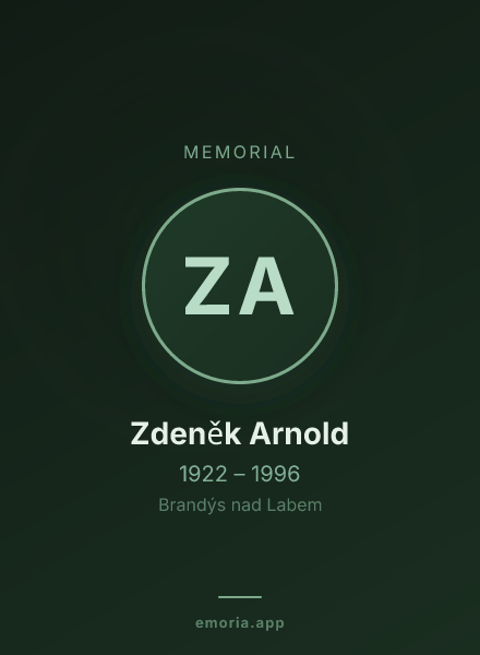 Memorial portrait of Zdeněk Arnold