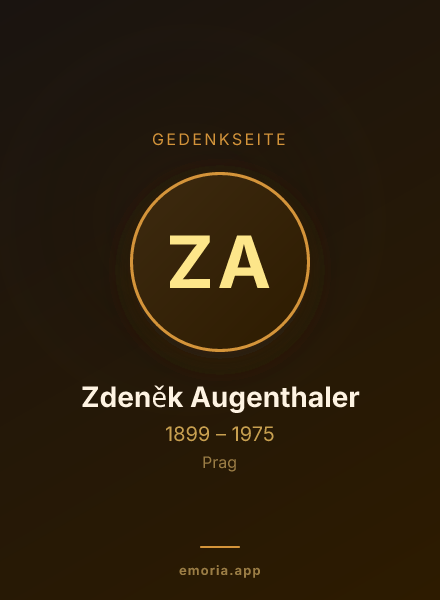 Gedenkportrait von Zdeněk Augenthaler