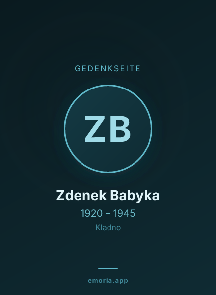 Gedenkportrait von Zdenek Babyka