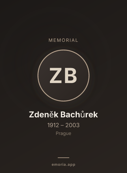 Memorial portrait of Zdeněk Bachůrek
