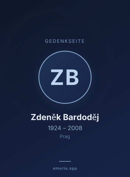 Gedenkportrait von Zdeněk Bardoděj