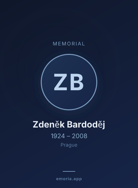Memorial portrait of Zdeněk Bardoděj