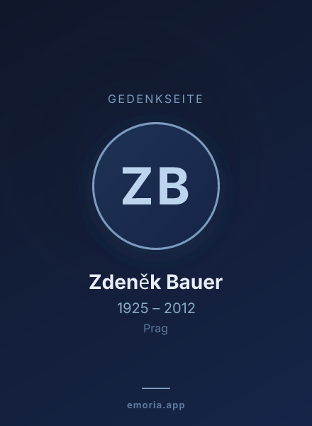 Gedenkportrait von Zdeněk Bauer