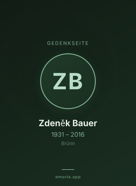 Gedenkportrait von Zdeněk Bauer