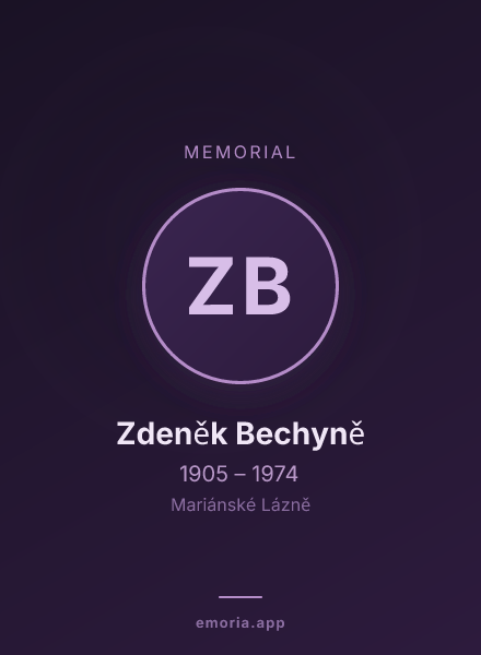 Memorial portrait of Zdeněk Bechyně