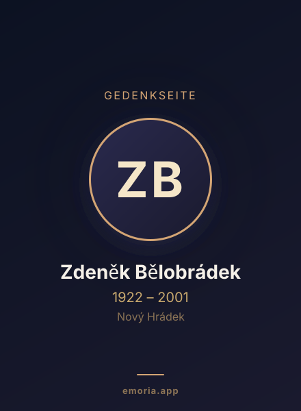 Gedenkportrait von Zdeněk Bělobrádek