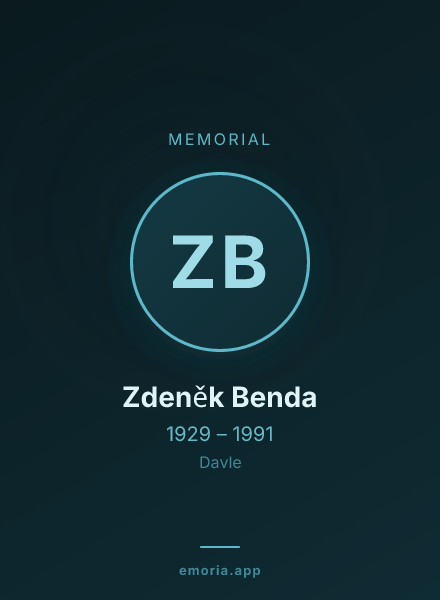 Memorial portrait of Zdeněk Benda