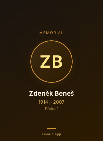 Memorial portrait of Zdeněk Beneš