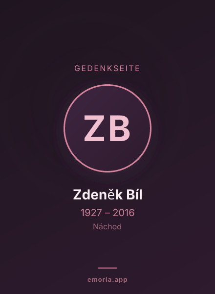 Gedenkportrait von Zdeněk Bíl