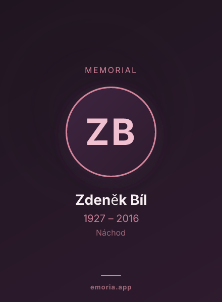 Memorial portrait of Zdeněk Bíl