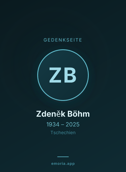 Gedenkportrait von Zdeněk Böhm