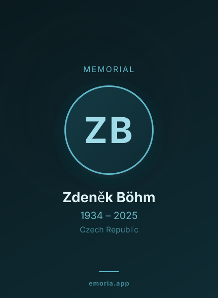 Memorial portrait of Zdeněk Böhm