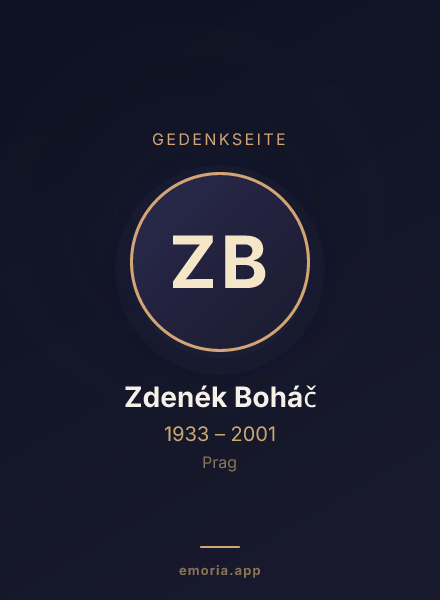 Gedenkportrait von Zdenék Boháč