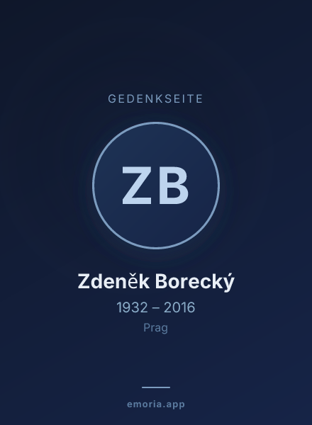 Gedenkportrait von Zdeněk Borecký