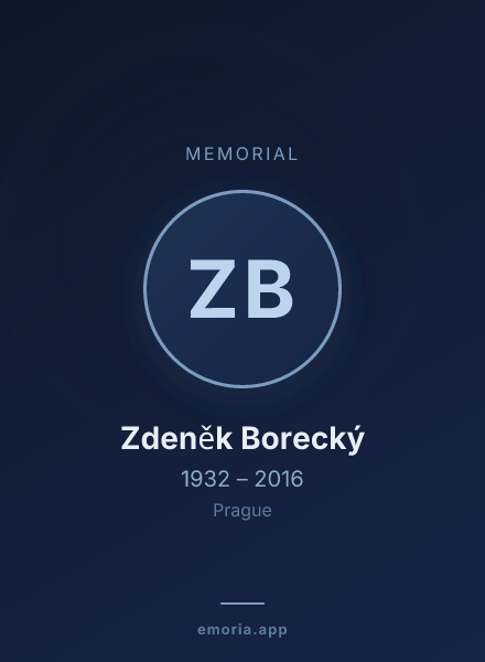 Memorial portrait of Zdeněk Borecký