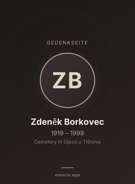 Gedenkportrait von Zdeněk Borkovec