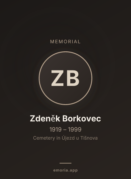 Memorial portrait of Zdeněk Borkovec