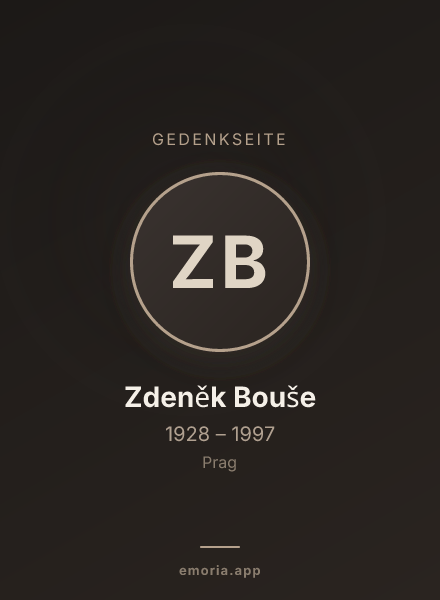 Gedenkportrait von Zdeněk Bouše