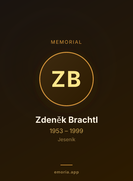 Memorial portrait of Zdeněk Brachtl