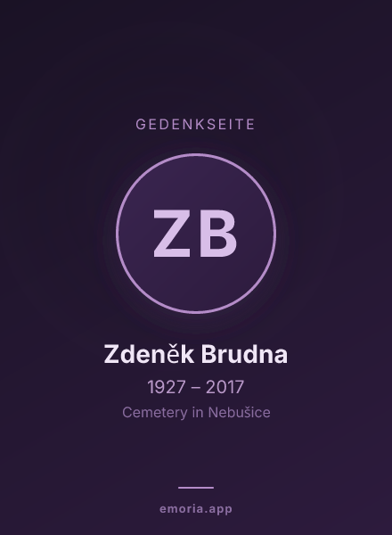 Gedenkportrait von Zdeněk Brudna