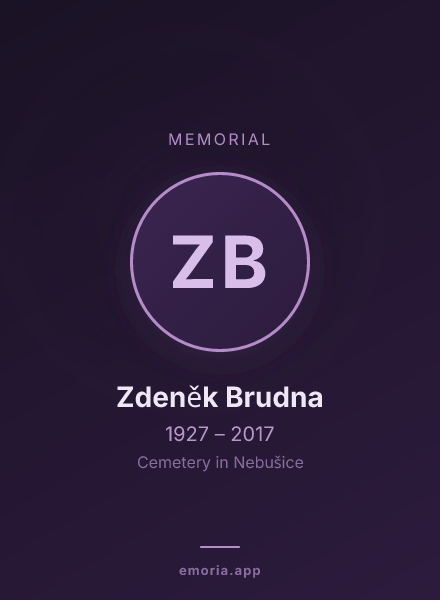 Memorial portrait of Zdeněk Brudna