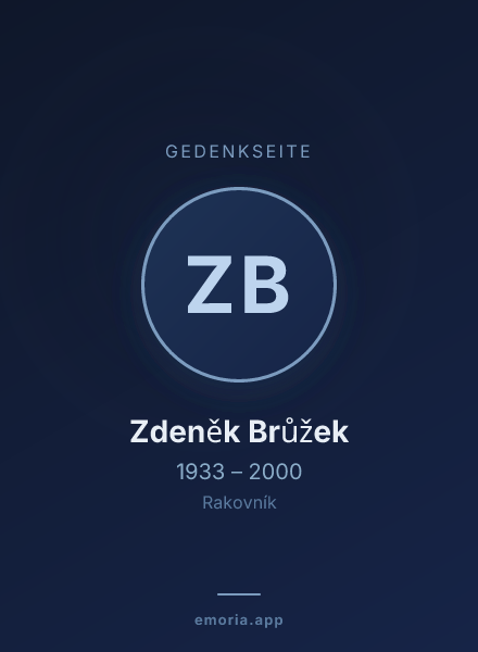Gedenkportrait von Zdeněk Brůžek