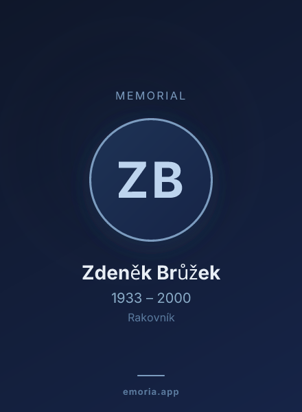 Memorial portrait of Zdeněk Brůžek
