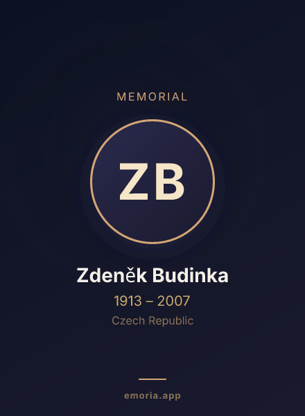Memorial portrait of Zdeněk Budinka