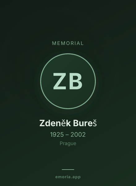 Memorial portrait of Zdeněk Bureš