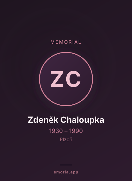 Memorial portrait of Zdeněk Chaloupka